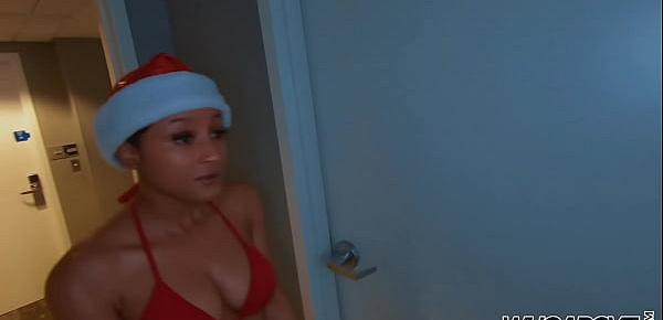 Big tits Alyssa Maxwell get anal fuck by Santa